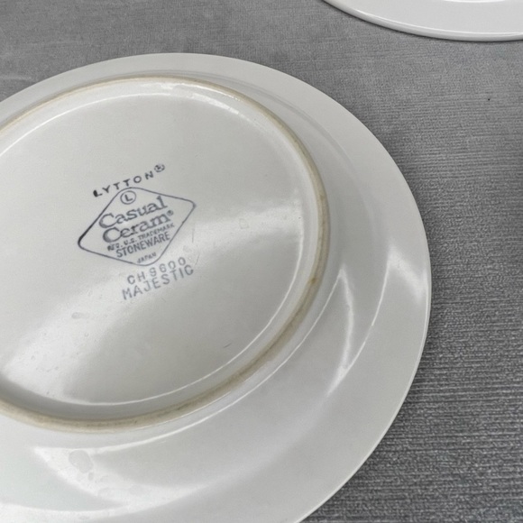 Vintage Lytton Casual Ceram Stoneware Japan Side Plates CH9600 Set of 4 - Picture 8 of 14